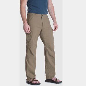 Kuhl Men's Renegade Convertible Cargo Pants Size 38 X 32 Outdoor Hiking Taupe